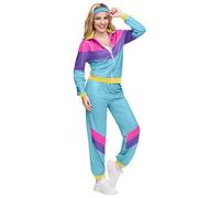 Spooktacular Creations Women 80s Workout Costume, Adult Halloween 70s Workout Sportswear Outfit for Halloween Costume Party
