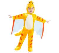 Spooktacular Creations Yellow Prehistoric Pterodactyl Dinosaur Costume Kid and Toddler Deluxe Set for Halloween Dress Up Party and Dinosaur Themed Party (Small)