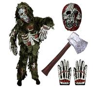 Spooktacular Creations Zombie Costume for Kids, Scary Halloween Boys Zombie Outfit, Monsters Apparel for Halloween-Green-M