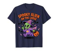 Spooky Alien On The Loose Funny Halloween Costume T-Shirt