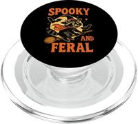 Spooky and Feral Raccoon Halloween Costume Trash Panda Witch PopSockets PopGrip for MagSafe