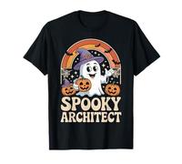 Spooky Architect Ghost Pumpkin Architecture Halloween T-Shirt