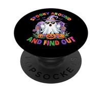 Spooky Around And Find Out Ghost PopSockets Adhesive PopGrip