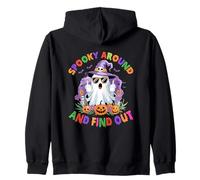 Spooky Around And Find Out Ghost Zip Hoodie