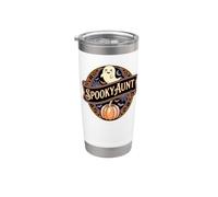 Spooky Aunt Halloween Ghost Pumpkin Bats Spiderweb Family Stainless Steel Insulated Tumbler