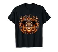 Spooky Autumn Blooms Sunflower Festival Undead Witch byEBhm T-Shirt