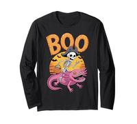 Spooky Axolotl Costume on Boo Axolotl Halloween Long Sleeve T-Shirt