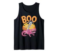 Spooky Axolotl Costume on Boo Axolotl Halloween Tank Top