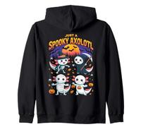 Spooky Axolotl Halloween Zip Hoodie