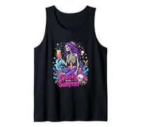 Spooky Babe's Summer Skeleton Mermaid Tank Top