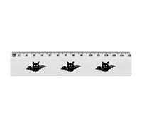 'Spooky Bat' 15cm (6 Inch) White Plastic Ruler (RL00030585)