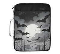 Spooky Bats Halloween Dark Goth Hanging File Folders 7 Pockets A4 Letter Size with Zipper Closure for Home Office Expandable File Folder Organizer carpetas de
