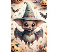 Spooky Bats: Halloween Lined Journal: 100 pages | 7x10 inch