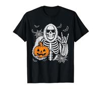 Spooky Bigfoot Jack O Lantern Skeleton Halloween Boys Men's T-Shirt, Men, Black, Small