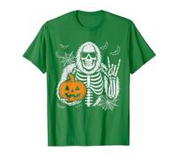 Spooky Bigfoot Jack O Lantern Skeleton Halloween Boys Men's T-Shirt, Men, Kelly Green, X-Large