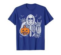 Spooky Bigfoot Jack O Lantern Skeleton Halloween Boys Men's T-Shirt, Men, Royal Blue, XX-Large