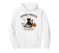 Spooky Biscuit Bakery Black Cat Baking Humor Mood Pullover Hoodie
