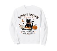 Spooky Biscuit Bakery Black Cat Baking Humor Mood Sweatshirt