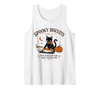 Spooky Biscuit Bakery Black Cat Baking Humor Mood Tank Top