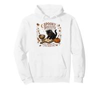 Spooky Biscuits Bakery Black Cat Kneading Ghost Dough Pullover Hoodie
