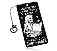 Spooky Boo Basket Stuffers, Funny Cute Bookmarks Bookish Gifts for Women, Horror Bookmark Gothic Spooky Goth Gifts for Women Christmas Gifts, Halloween Horror Gifts for Women Her Goth Skull