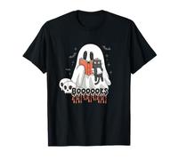 Spooky Books Ghost Cute Book Lovers Halloween Spooky Stories T-Shirt