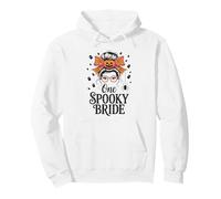 Spooky Bride Messy Bun Hair Engagement Wedding Halloween Pullover Hoodie