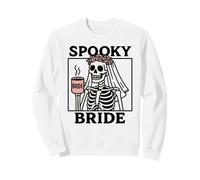 Spooky Bride Skeleton Funny Gothic Wedding Halloween Party Sweatshirt