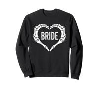 Spooky Bride Skeleton Hand Heart Wedding Halloween Party Sweatshirt