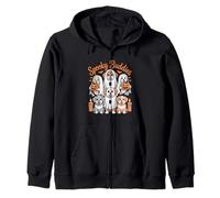 Spooky Buddies Cute Halloween Puppy Ghost Costume Zip Hoodie