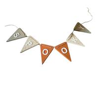 Spooky Bunting Garland - Wooden Halloween Decoration, Fall Decor, Autumn Wreaths for Front Door, Autumn Garland and Pumpkin Decorations for Indoor Outdoor Use - Indies Wooden Treasure