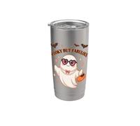 Spooky But Fabulous Cute Ghost Halloween Bats Pumpkin Stainless Steel Insulated Tumbler