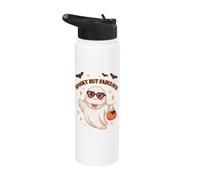Spooky But Fabulous Cute Ghost Halloween Bats Pumpkin Stainless Steel Insulated Water Bottle