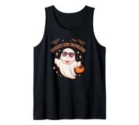Spooky But Fabulous Cute Ghost Halloween Bats Pumpkin Tank Top