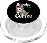 Spooky but First Coffee Fox PopSockets PopGrip for MagSafe