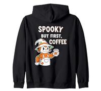 Spooky but First Coffee Scarecrow Zip Hoodie