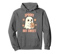 Spooky But Sweet Cute Ghost Juice Box Floral Halloween Kids Pullover Hoodie