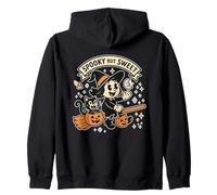 Spooky but Sweet Witch Cat Zip Hoodie