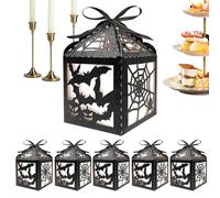 Spooky Candy Containers - Halloween Bat Goodie Boxes Party Favor Snack Holders | Table Shelf Kitchen Mantel Bar Entryway Classroom Haunted House Treat Storage Decor Fun Activity Use