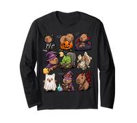 Spooky Capybara Halloween Creepy Capybara Vampire Zombie Long Sleeve T-Shirt