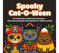 Spooky Cat-O-Ween: 40 Cat Breeds in Halloween Costumes - Cute & Easy Mandala Coloring Book for Adults and Kids |