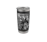 Spooky Cat Selfie Monster Squad Halloween Paranormal Graphic Stainless Steel Insulated Tumbler