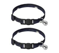 Spooky Cat Tree Black Dog Collar with Bell 2 Pack Small Dog Collar Adjustable 10.6 to 17.1 Inches