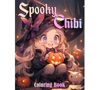 Spooky Chibi Coloring Book: Horror Anime Coloring Pages with Cute Pastel Goth Designs For Teens & Adults Stress Relief, Relaxation