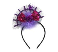 Spooky Costume Headwear - Spider Web Headband, Lightweight Hair hoop Item | Soft Hair Friendly Black polymer Core Frame | Halloween Festival Celebration Dance Accessories, Gothic Clasp Crown Set
