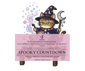 Spooky Countdown: A Kids' Halloween Coloring Book with 50 Cute and Magical Designs (AuraZen Spooky Coloring Adventures)