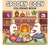 Spooky Cozy: Cute & Simple Coloring Book for Adults and Teens Featuring Adorable Characters, Creepy Creatures and Cozy Hygge Scenes for Relaxation