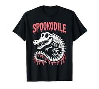Spooky Crocodile Skeleton Halloween T-Shirt