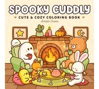 Spooky Cuddly: Cozy Coloring Book for Adults and Teens Featuring Adorable Animal Characters and Cute Ghosts for Relaxation