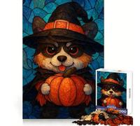 Spooky Cute Corgi Halloween 1000 Piece Jigsaw Puzzle for Teenagers Brain Challenge Toy Relax Time Precise Cut Art Display 50x75cm
